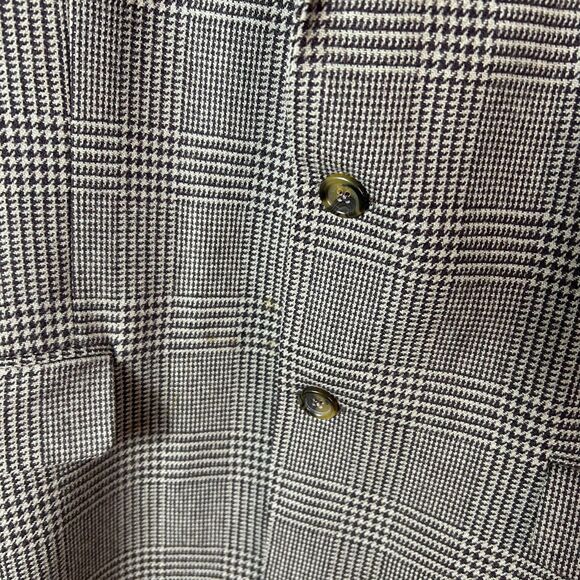Burberry Tan Brown Wool Houndstooth Plaid Classic Sport Coat Size 42S - Picture 3 of 15